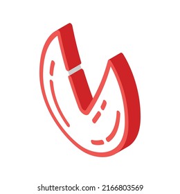 horse leg print isometric icon vector. horse leg print sign. isolated symbol illustration