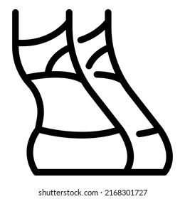 Horse leg protection icon outline vector. Race sport. Cup fast