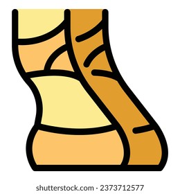 Horse leg protection icon outline vector. Race sport. Cup fast color flat