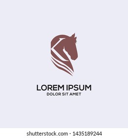 horse letter k logo template eps 10