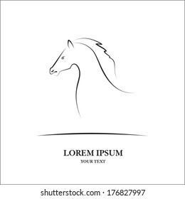horse line art