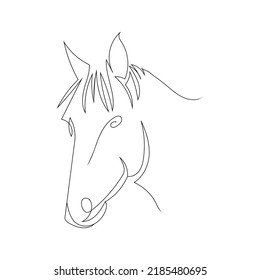 Horse Line Art Drawing Style Horse Stock Vector (Royalty Free ...