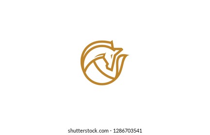 horse line art logo icon vector