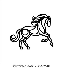 Ícone do logotipo da Horse Line Art