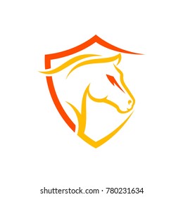 horse line art logo vector