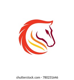 horse line art logo vector