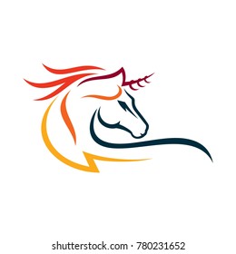 horse line art logo vector