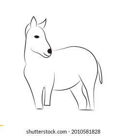 Horse Line Art vector Logo Design for Business and Company