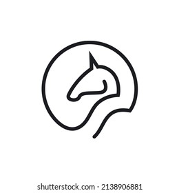 horse line  icon vector illustration design template