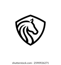 horse line inside the shield