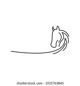 horse line logo design eps