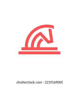 horse line logo design vector template