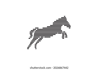 
horse line logo. very suitable for companies, industries, businesses, icons, initials, etc