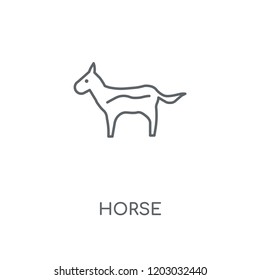 Horse linear icon. Horse concept stroke symbol design. Thin graphic elements vector illustration, outline pattern on a white background, eps 10.