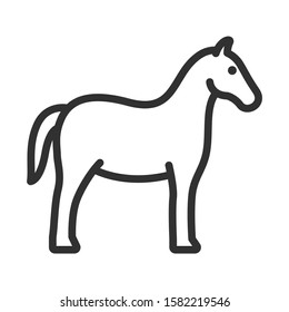 Horse , linear icon. Editable stroke