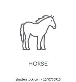 Horse linear icon. Modern outline Horse logo concept on white background from animals collection. Suitable for use on web apps, mobile apps and print media.