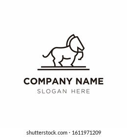 Horse lineart logo design vector EPS10