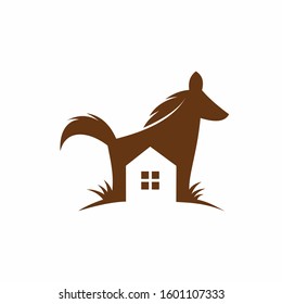 Horse logo accompanied house silhouette
