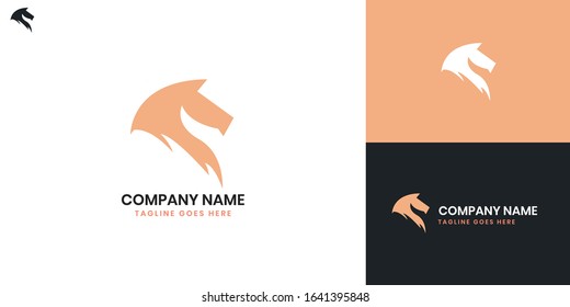 Horse Logo - All elements on this template are editable with vector software
