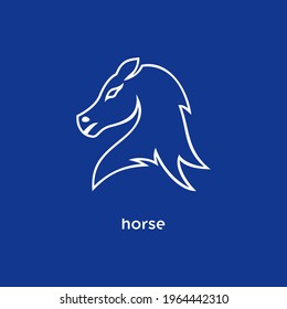 Horse logo animal design vector 