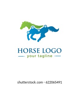 HORSE LOGO. animal logo with finance concept
