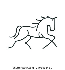 horse logo animal line art minimalist abstract vector