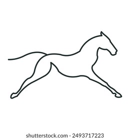 horse logo animal line art minimalist abstract vector