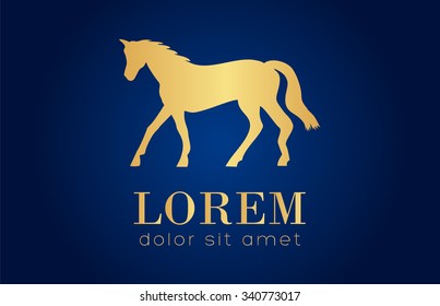 Horse logo. Animal vector design.