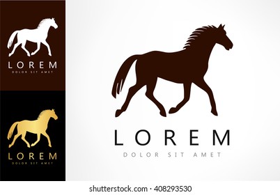 Horse logo. Animal vector design.