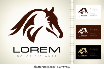 Horse logo. Animal vector design.