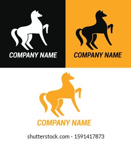horse logo anime design elegant logo template vector 
