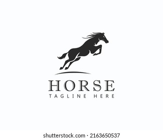 Horse Logo Black Vector Animal Strong Stock Vector (Royalty Free ...