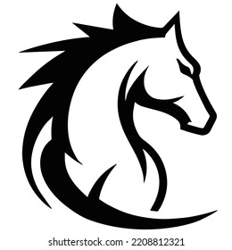 Horse Logo Black White Stock Vector (Royalty Free) 2208812321 ...