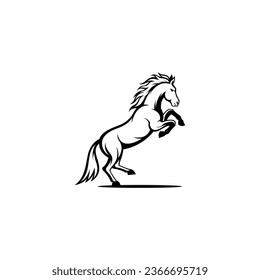 Horse logo with character of strength and toughness