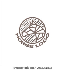 Horse Logo in a circle vector image
