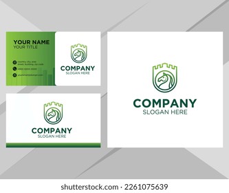 Horse logo for company with business card template