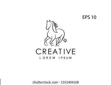 Horse logo for a company, vector illustration.