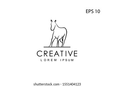 Horse logo for a company, vector illustration.