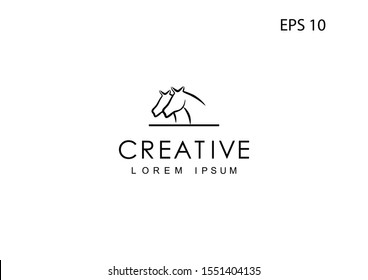 Horse logo for a company, vector illustration.