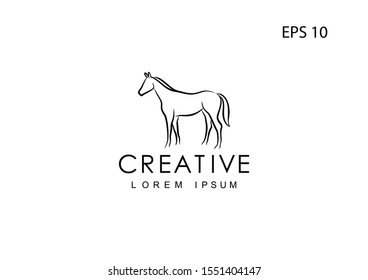 Horse logo for a company, vector illustration.