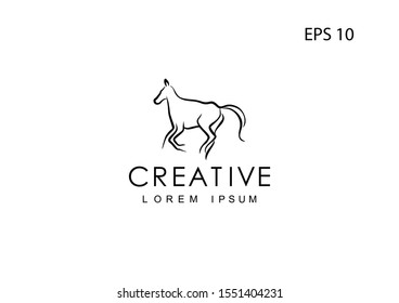 Horse logo for a company, vector illustration.