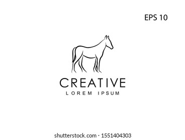 Horse logo for a company, vector illustration.