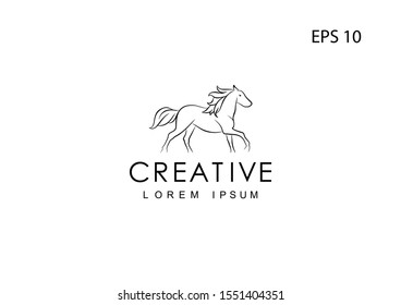 Horse logo for a company, vector illustration.