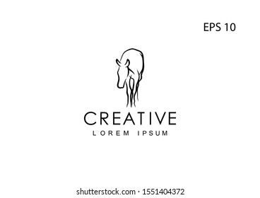 Horse logo for a company, vector illustration.