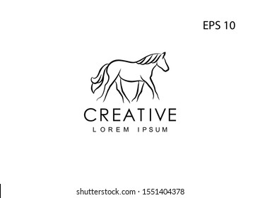 Horse logo for a company, vector illustration.