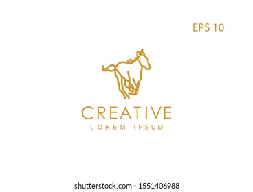 Horse logo for the company, vector illustration.