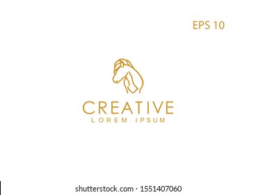 Horse logo for the company, vector illustration.