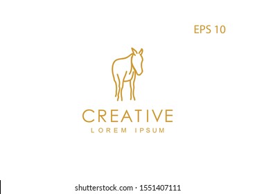 Horse logo for the company, vector illustration.