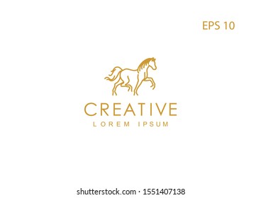 Horse logo for the company, vector illustration.