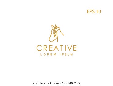 Horse logo for the company, vector illustration.